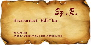 Szalontai Réka névjegykártya