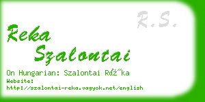 reka szalontai business card